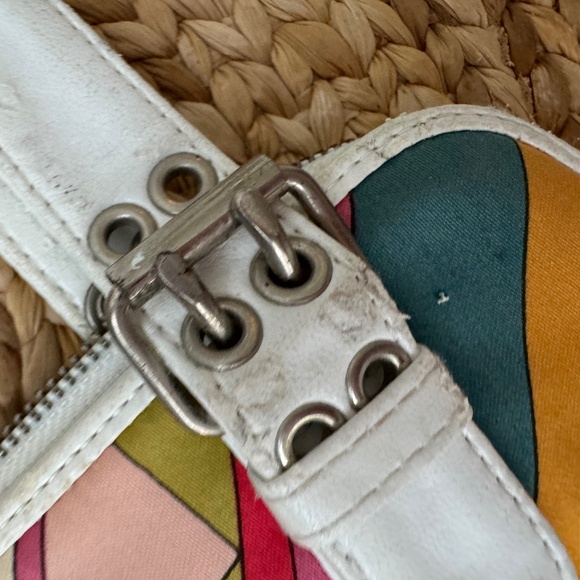 Isabella Fiore Bright Explosion Geometric 90s Shoulder Handbag Purse Multi Color - Picture 3 of 4